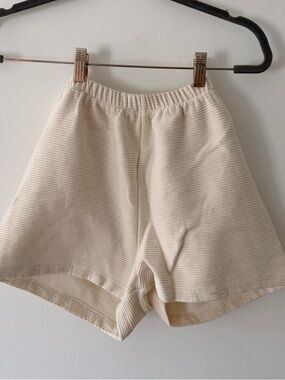 Na Nin Chloe Rippled Cotton Shorts in Cream